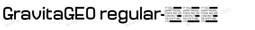 GravitaGEO regular字体转换